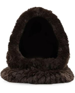 Pinko Faux-Fur Balaclava Hat - Black