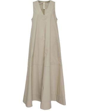 Lee Mathews Lucien V-Neck Dress - Natural