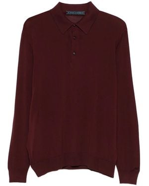 Kiton Langärmeliges Poloshirt - Lila