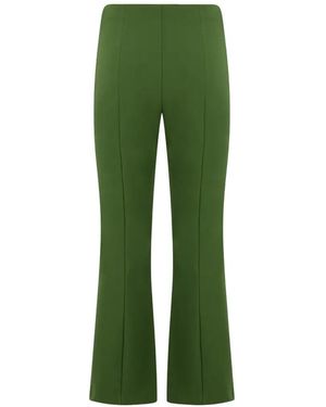 Vince Seam-Detail Flared Trousers - Green