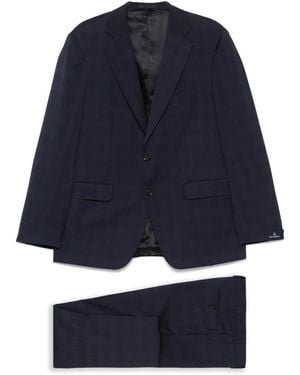 SCABAL® Pantalon De Tailleur À Motif Pied-De-Poule - Bleu