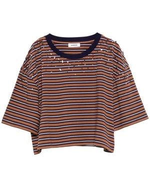 Sandro Striped T-Shirt - Red