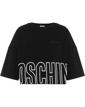 Moschino T-Shirt Met Logoprint - Zwart