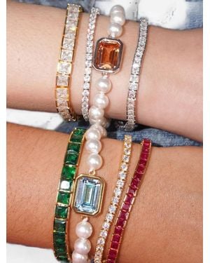 Izabel Display Square Tennis Bracelet - White