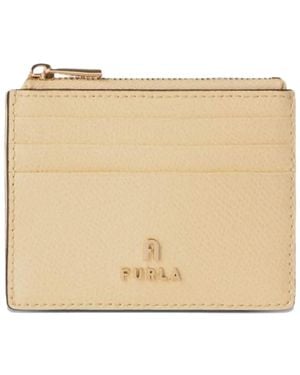 Furla S Camelia Textured-Leather Card Case - Natural