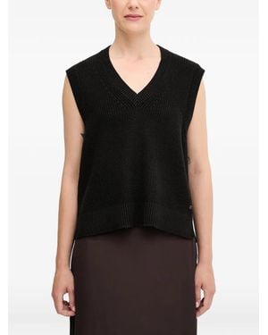 Marc O' Polo V-Neck Knitted Top - Black