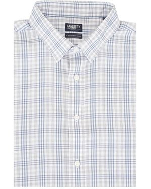 Faherty Check-Pattern Shirt - Blue