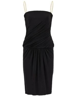 Ferragamo Tube Dress With Chain Strap Detail - Black