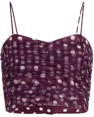 Cinq À Sept Camille Polka Dot Camille Top - Purple