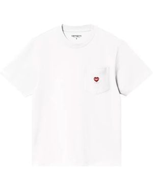 Carhartt T-Shirt S/S Pocket Small Heart - White