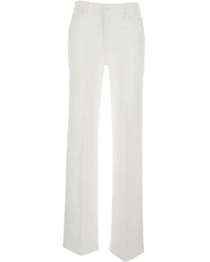 Mother Belt-Loop Jeans - White