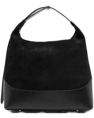 Elleme Große Loop Schultertasche aus Wildleder - Schwarz
