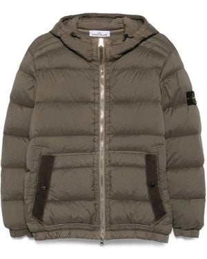 Stone Island フーデッド パデッドジャケット - グリーン