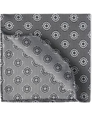 Brunello Cucinelli Pañuelo De Bolsillo Con Medallón Estampado - Gris