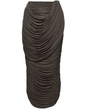 Magda Butrym Draped Midi Skirt - Grey