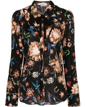 Dorothee Schumacher Ease I フローラル シャツ - ブラック
