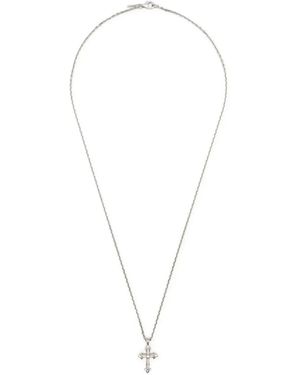 Emanuele Bicocchi Fleury Cross-Pendant Necklace - White