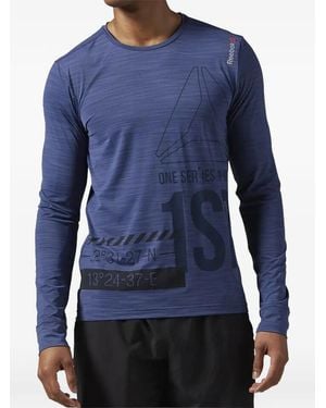 Reebok Long Sleeve Running T-Shirt - Blue