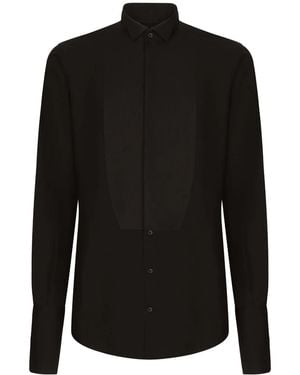 Dolce & Gabbana Fit-Hemd Aus Baumwolle - Schwarz