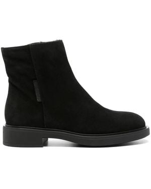 Gianvito Rossi Shearling-Lining Suede Boots - Black