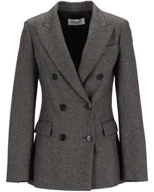 Al Duca d'Aosta Double-Breasted Peak-Lapel Jacket - Black