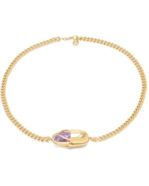 CAPSULE ELEVEN Collar Capsule Crystal Con Amatista - Metálico