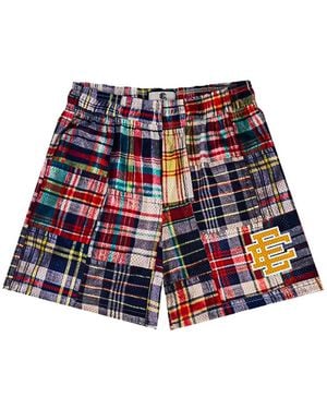 Eric Emanuel Ee Basic Plaid Shorts - Red