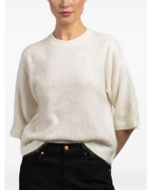 Autumn Cashmere Kurzärmeliger Pullover - Natur