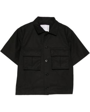 Sacai Camisa Con Paneles - Negro