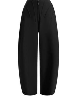 Manière De Voir Rafaela Corset Waist Tailored Trousers - Black