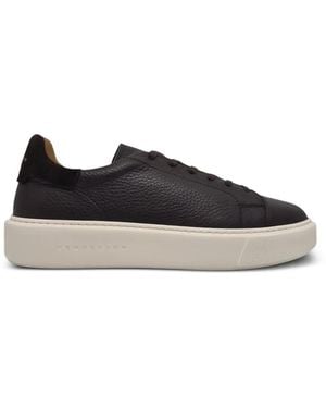 Henderson Leone Grained Leather Sneakers - Black