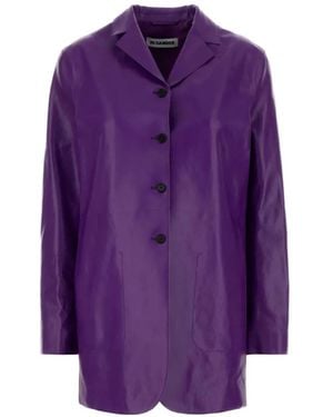 Jil Sander Chaqueta Con Solapas De Muesca - Morado