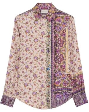 Pierre Louis Mascia Aloe Paisley-Print Shirt - Pink