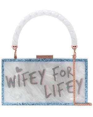 Sophia Webster Cleo Wifey For Lifey Clutch Bag - Blue