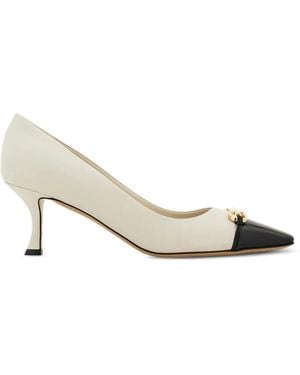 Ferragamo Pumps Mit Eckiger Kappe - Mettallic
