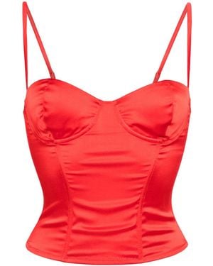 Kiki de Montparnasse Les Jours Bustier Top - Red