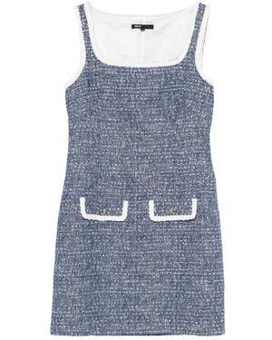 Maje Short Tweed Dress - Blue
