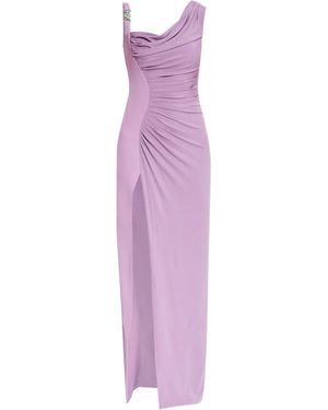 Versace Medusa '95 Gedrapeerde Midi-Jurk - Paars