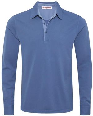 Orlebar Brown Garfield Long-Sleeves Polo Shirt - Blue