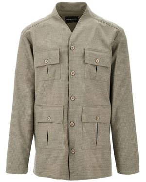 Emporio Armani ボタン ジャケット - グリーン