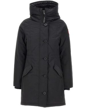 Canada Goose Rossclair Hooded Button Coat - Black
