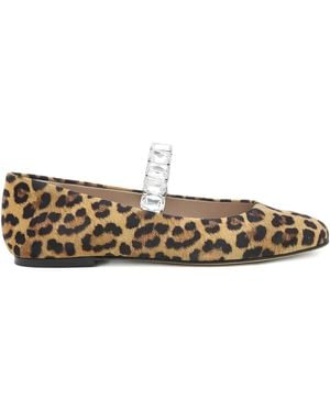 Casadei Leopard-Print Ballet Flats - Brown