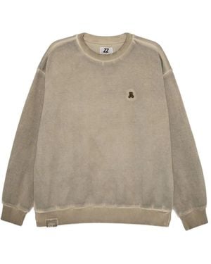 Izzue Logo-Embroidered Sweatshirt - Natural
