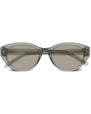 Saint Laurent Oval-Frame Sunglasses - Grey
