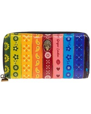 Kurt Geiger Printed Zip-Around Wallet - Blue