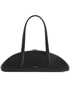 Mugler Sac Porté Épaule En Cuir Lua - Black