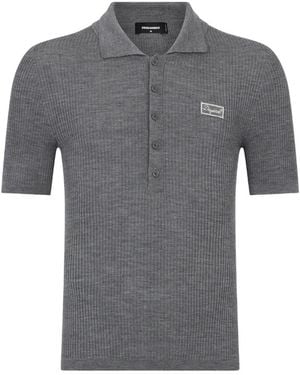 DSquared² Polo De Punto - Gris