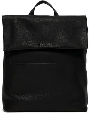 Orciani Active Micron Pebbled Leather Backpack - Black
