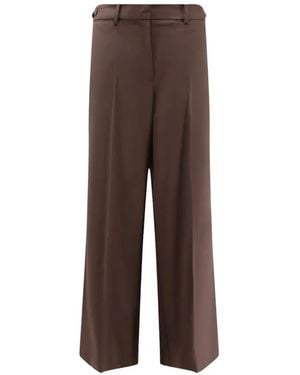 Alysi Wide-Leg Trousers - Brown
