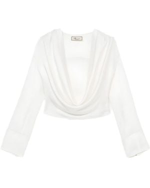 Blumarine Draped Blouse - White